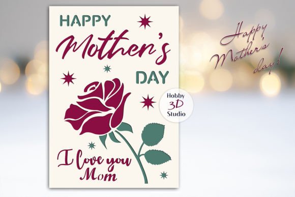 Download Mother's Day Card SVG, Colored Card SVG - Mother Collection