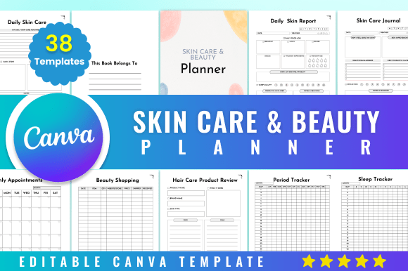 Download Editable Skin Care &amp; Beauty Planner - Skin care Collection