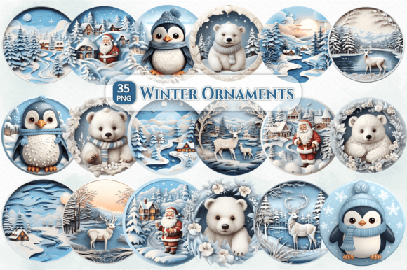 Download 3d Winter Ornaments Png - Ornament Collection